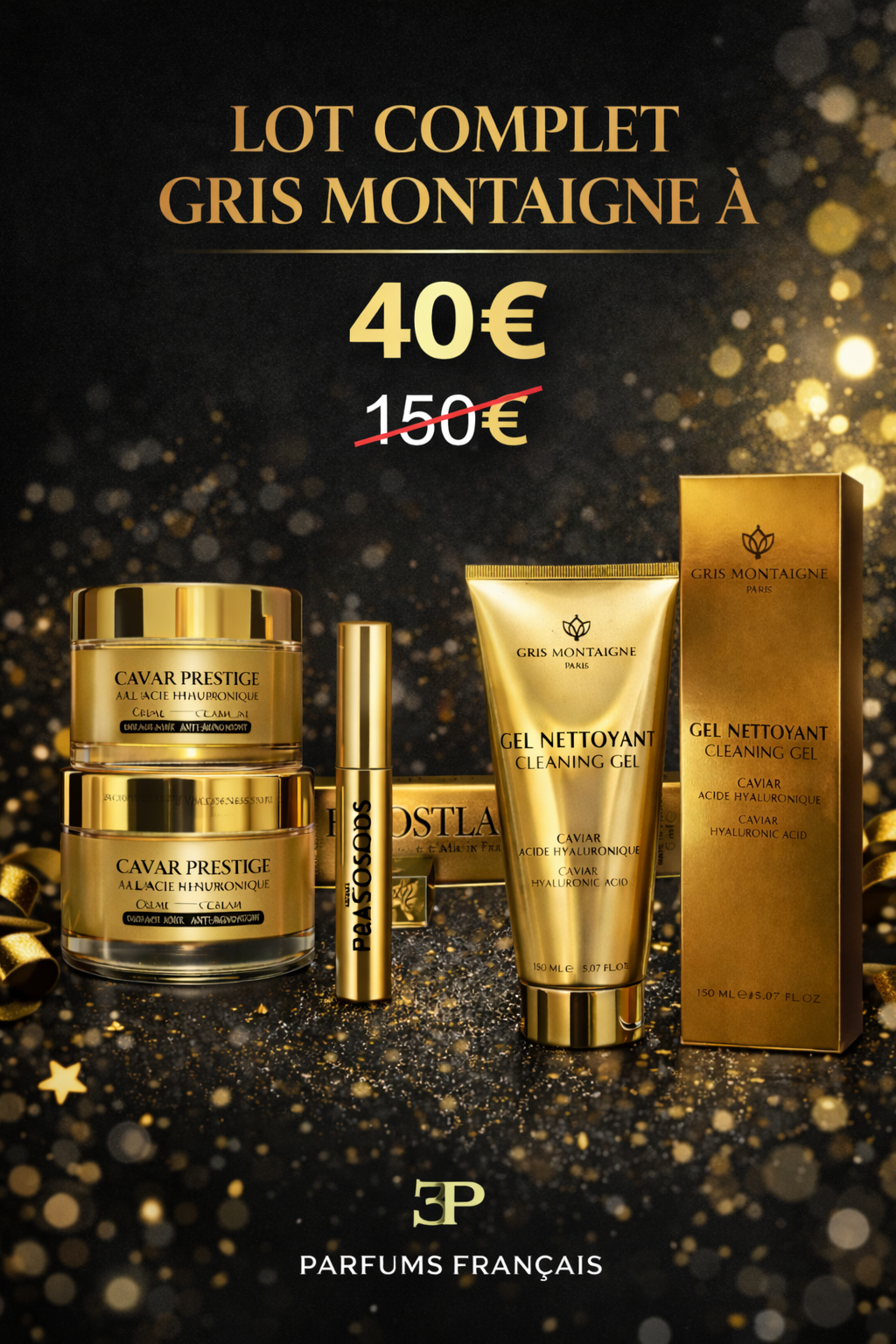 💎 LOT COMPLET GRIS MONTAIGNE – ROUTINE LUXE VISAGE &BEAUTÉ 💎