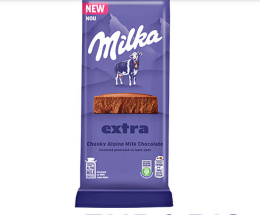 🍫 Chocolat Milka Extra – Lait Alpin (Tablette épaisse)